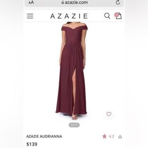 Azazie Audrianna Cabernet size A4 Bridesmaid dress